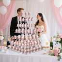 7 Tier Cupcake Stand, Square Cupcake Tower for 160 Cupcakes, Acrylic Cupcake Display Stand for Dessert Table