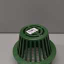 6 in. Atrium Grate, Connects to 6 in. Spee-DBasin, 6 in. Drain Pipes and Fittings, Green Plastic