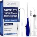 ORAVIX Tonsil Stone Remover - Tonsil Stone Removal Kit - Tonsillolith Remover Tool - Tonsil Cleaner - Fight Bad Breath - Tonsil Stone Removal Tool - Oral Irrigator - Tongue Scraper - 7 Pieces