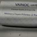 VAINOC Memory Foam Pillows Standard Size Set of 2, Adjustable Cooling Firm Pillow for Side Back Stomach Sleepers with Washable Removable Cover