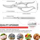 MAD SHARK Heavy Duty Poultry Shears, Kitchen Shears with Non-Slip Handle & Safety Lock, All Purpose Kitchen Scissors for Chicken, Meat Cutting, Turkey, Fish, Vegetables, Spring Loaded, Dishwasher Safe