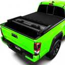 Soft Tri Fold Truck Bed Tonneau Cover for 2024-2026 Ranger 5FT Bed | (61") No Drilling,All Weather Protection,Anti-Theft Security,Quick-Folding Lock System Ford Ranger Accessories