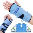 Wrist Ice Pack Wrap for Carpal Tunnel Relief, Ice Wrist Brace with Gel Pack for Hand Pain Relief, Cold Compression Wrist Ice Pack for Tendonitis, Sprain, Arthritis, Swelling (Blue)