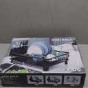 MOUKABAL Dish Drying Rack, Dish Rack, Stainless Steel Dish Racks for Kitchen Counter, Dish Drainer with Removable Utensil Holder, Drainboard (Black,13''W x 17''L)