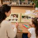 Scrapbook Photo Album 12"x12" 50-Sheet 100 Pages Kraft Paper Ribbon Closure