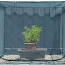Square 4'x4' Netting Cover 3.3FT Tall Crop Cage Pest Guard Cover for Vegetables Fruits Durable Plant Garden Net with 4 Stakes