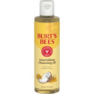 Burt's Bees Nourishing Cleansing Oil With Coconut and Argan Oils, Cleansing Face Oil for Normal to Dry Skin, College Back to School Dorm Essentials, Natural Origin Skin Care, 6 fl. oz. Bottle (6 Ounce (Pack of 1))