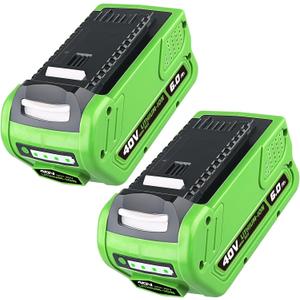 FERRYBOAT 2 Packs 6.0Ah 40V 29462 Lithium Battery, Replacement for Greenworks Battery, Compatible with Greenworks 29252 20202 22262 25312 25322 20642 22272 27062 21242 Cordless Power Tools