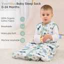 Yoofoss Baby Sleep Sack 18-24 Months, 1.5 Tog Baby Wearable Blanket with 2-Way Zipper, 100% Cotton Organic Fabric Winter Infant Sleeping Sack, Warm Soft Comfy