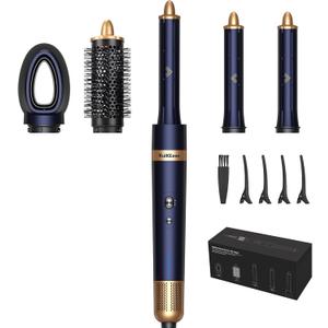 4-in-1 Hot Air Styler & Hair Dryer Brush – 110,000 RPM High-Speed Brushless Ionic Blow Dryer for Fast Drying, Curling, Straightening, Suitable for All Hair Styler - No Heat Damage