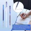 4 x WY WENYUAN 12 Pcs Gel Pens, 1.0mm Bold Point Black & Red & Blue Pens, Quick Drying Gel Ink Pens for Smooth Writing, Retractable Ballpoint Pens for School, Office, Journaling, Note Taking