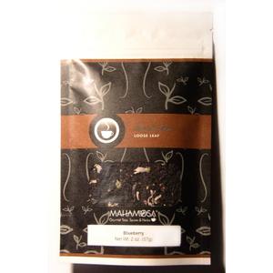 Mahamosa Flavored Black Tea Blend Loose Leaf (Looseleaf) - Blueberry Tea 2 oz, Best By: 