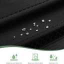 Black Boho Fabric Cloth Shower Curtain, Modern Farmhouse Shower Curtains for Chic Elegant Neutral Bathroom Decor, Bohemian Cute Shower Curtain with Shabby Geometric Texture, 72 x 72