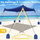 Gorich Beach Tent Sun Shelter with 8 Sandbags, UPF50+ Protection & Windproof Pop Up Beach Canopy Tent Sun Shade for Family, Travel & Camping, Easy Setup Canopy Umbrella