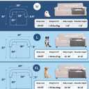 Medium Cooling Dog Bed 35 x 31 inch Waterproof Couch Cover for Dogs Washable, Non-Slip Bottom Self Cooling Mat for Dogs, Durable & Non-Gel, Dog Couch Bed for Sofa Floor Car, Cooling Grey