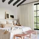 Extra Wide Pinch Pleated Linen Curtains 108 Inches Long 70 Inch Width Linen Flax Light Filtering Window Curtains 108 Inch for Living Room Bedroom Patio Pinch Pleat Drapes Hooks Rings 1 Panel 70x108