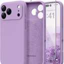 Magnetic for iPhone 17 Pro Case, Compatible with MagSafe, [Full Camera Protection][Screen Protector] Silicone Shockproof Protective Phone Case for iPhone 17 Pro 6.3", Light Purple