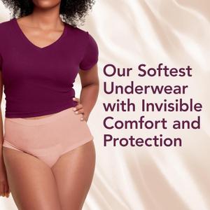 Depend Silhouette Adult Incontinence & Postpartum Bladder Leak Underwear for Women, Maximum Absorbency, Medium, Pink, 72 Count, Packaging May Vary