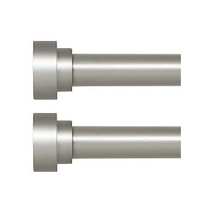 Silver Curtain Rods for Windows,1 Inch Diameter Heavy Duty Curtain Rods,Adjustable Curtain Rod,Telescoping Drapery Rods,Window Curtains Rod 86'', Antique Silver