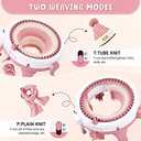 SENTRO 48 Needles Knitting Machines with Row Counter,Smart Knitting Crochet Machine,Weaving Round Loom,Double Knit Loom Machine Kit,DIY Knit Scarf Hat Sock (48Pink)