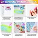 Movstrb DIY Sea Mermaid Diamond Painting Kit,Beautiful Diamond Art Kit for Adults and Beginners, Handmade Lovers Home Wall Decorative Art Paintings 12x16 Inch