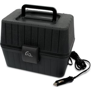 TRAVEL TIME 12V Portable Stove with 5-Pans & Lids, 150w  Universal for Most Vehicles, Mini Microwave Food Warmer for Car, Truck, Travel, Work Cooking