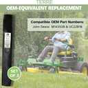 Terre Products, 3 Pack Medium Lift Lawn Mower Blades, 54 Inch Deck, Compatible with John Deere LX280, X380, X384, X390, X394, GX255, GX325, GX335, Z425, Z435, Z445 and More, Replaces M143520, UC22010