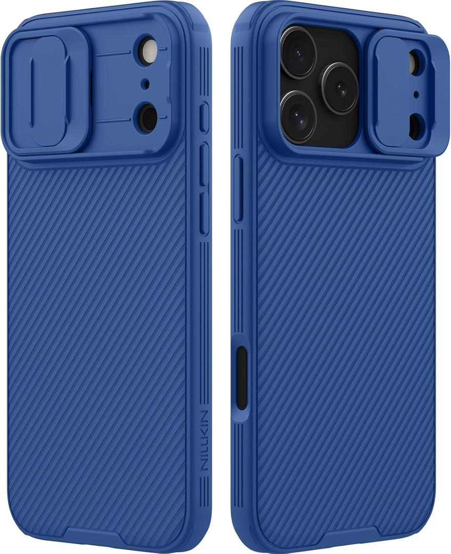 Nillkin Camshield Case for iPhone 17 Pro Max Case, [Built-in Dual Camera Cover][Slim Profile] [Military Grade Drop Protection] Shockproof Bumper Phone Case 6.9 inch 2025 Blue