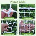 Safety Rope Net for Kids,Knotless Fence Net for Balcony Stairway Guard,Outdoor Terrace Decoration Pet Anti-Fall Rope Netting,Baseball Sports Netting(Size:1M*2M(3.3FT*6.5FT),Color:White)