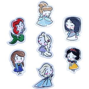 Princess Iron On Patches for Clothing Saw On/Iron On Embroidered Patch Applique for Jeans, Hats, Bags (Full Set)
