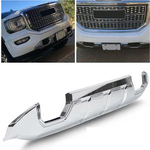 ECOTRIC Front Bumper Skid Plate Compatible with 2016-2019 GMC Sierra 1500 - Replace for 23243493; GM1015123 Protective Armor Engine Undercover Chrome