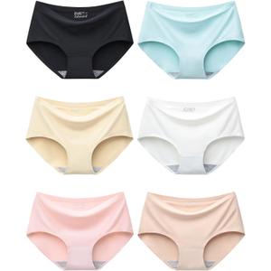 Adorel Teen Girls Seamless Underwear No Show Panties Tagless Brief Plain Pack of 6 8-16 Years (12-13 Years, Basic Color) Adorel Teen Girls Seamless Underwear No Show Panties Tagless Brief Plain Pack of 6 8-16 Years (12-13 Years, Basic Color)