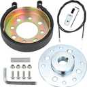 GREHUA 4" Rear Drum Brake Band & Steel Sprocket Hub Kit for Go Kart Cart Drift Trike Mini Bike Dune Buggy Quad ATV Predator 212cc 196cc 5.5hp 6.5hp Parts Axle Rod Mounting Set 3/4" Bore 3/16" Keyway