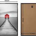 ELSKER&HOME 16x24 Poster Frame 3 Pack, Black Picture Frame for Horizontal or Vertical Wall Mounting, Sturdy and Scratch-proof