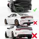 Rear Diffuser Compatible with 2015-2023 Dodge Charger Base & SXT Bumper GT Style ABS Plastic Rear Bumper Lower Lip Diffuser Gloss Black