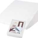 CirclesHome Wedge Pillow Cover 100% Cotton, Zippered Wedge Pillow Case Protector, Soft, Hypoallergenic & Breathable - White, (24Wx25Lx12)