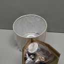 EDISHINE Tripod Table Lamp, Small Cute Bedside Lamp with Linen Beige Lampshade, Nightstand Lamp for Nursery, Bedroom, Kid Room, Living Room, Light Brown Wooden Base, E26 Socket, 14.2 Inch