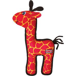 KONG Ballistic Giraffe Squeaky Dog Plush Toy, Pink, Medium/Large