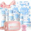 Milk Skin care Set for Kids & Teens, 12 IN 1 Moisturizing & Gentle Milk Skincare for Girls 10-12, Skin Care Set For Kids Girl Ages 8-12 Birthday Gifts, Face Care Kit, Mothers Day Gift, Teacher Gift