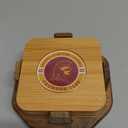 The Memory Company Officially Licensed NCAA Wood Inlay Coaster Set - 4-Pack Handcrafted Drink Coasters with Holder, Premium Sports Fan Home Bar Accessories, Official Team Logo Collection