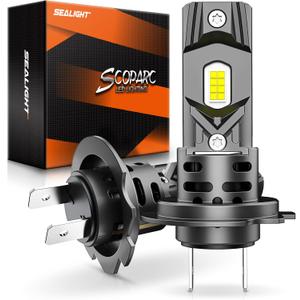 SEALIGHT H7 Bulbs 60000LM for ATVs & Powersports, 2024 Version, 60000LM Brighteness Wireless Fog Lights Easy Installation 10 Years Lifespan Daytime Running Lamp Modules- Pack of 2