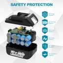 6.0Ah Battery Replacement for Makita 18V Battery Compatible with 18 Volt BL1860B BL1850B BL1840B BL1830B BL1815B Batteries