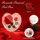 Preserved Roses with Heart Necklace & Candle, Mothers Day Gifts for Mom Eternal Flowers Rose Birthday Gifts for Women Girlfriend Wife Mom, To My Love Unique Gift On Mothers Day Anniversary