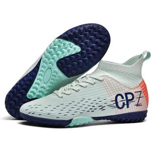 Soccer Cleats for Mens, Womens Indoor Soccer Shoes Unisex Baseball Turf Shoes Youth Rugby Shoes Adult AG FG TF Football Boots Wide Training Sneaker, Size 44