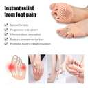 Silicone Toe Separator, Toe Spacers for Bunion Relief & Toe Straightening Soft Breathable Toe Corrector for Women Men Ultra-Thin Design for Yoga Running Travel (Three Colors-3PCS)