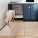 Crystal Clear Floor Mat 35ft, Upgraded Easy Flat Waterproof Vinyl Rug Cover, Large Stain-Resistant Plastic Area Rug Floor Protector for Kitchen, Dining Room, High-Traffic Areas