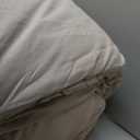 Masaca 120x120 Oversized Comforter King Size, Linen Like Textured Ruched California King Bed Comforter Set Soft Lightweight Fluffy Ruffle Farmhouse Shabby Bedding Set 3PCS