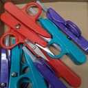 Lanties 9 Pcs Mini Upgrade Sewing Scissors Fabric Thread Snips Scissors for Sewing Tiny Premium Tailor with Protective Cover Supplies Cutting Clothes Fishing Line Fabric Yarn (Colorful)