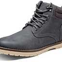 Vostey Men's Hiking Boots Motorcycle Casual Chukka Boots for Men(BMY670B Grey 11)