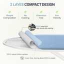 UniSimp Ironing Board Cover and Pad 15"x54" Extra Thick Natural Cotton, Scorch and Stain Resistant Padding, Standard Size Iron Board Cover with Fasteners Heavy Duty Elastic Edge, Heatproof Blue